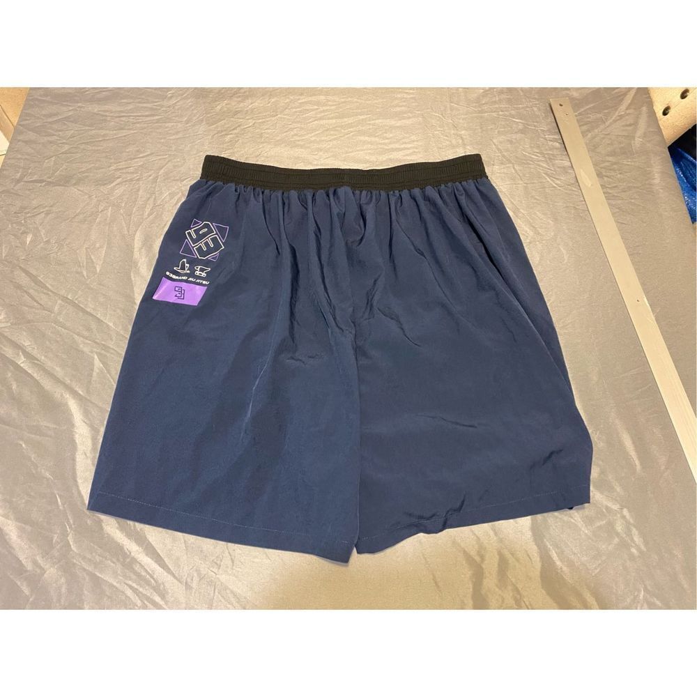 93 Brand Jiu Jitsu Shorts Mens Large 44 Blue Gray MMA Wrestling Grappling Short
